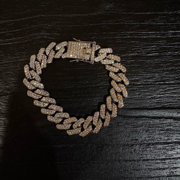 Silver Men's Cuban Link Bracelet
